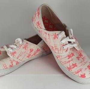 Roxy Hermosa Womens Sz 9 Boat Show White with Pink